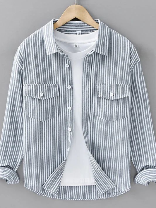 Puffed sleeves denim shirt